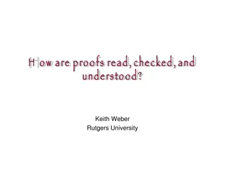 Understanding and Checking Mathematical Proofs