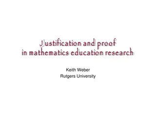 Perspectives on Justification and Proof in Mathematics Education Research