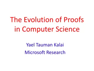 Evolution of Proofs in Computer Science