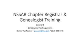 Genealogical Proof Arguments and SAR Standard of Proof