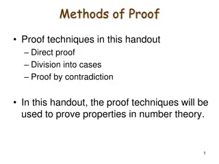 Proof Techniques in Number Theory