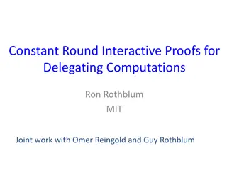 Constant Round Interactive Proofs for Delegating Computations