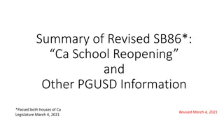 California School Reopening & Funding Summary