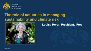 Actuaries' Role in Managing Climate Risk and Sustainability