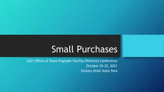 Guidelines for Purchases and Contracts at Office of State Engineer Facility Directors Conference