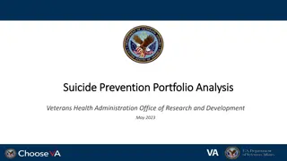 Suicide Prevention Portfolio Analysis for Veterans Health Administration