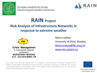 RAIN Project: Risk Analysis of Infrastructure Networks in Response to Extreme Weather