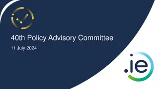 Update on 40th Policy Advisory Committee Meeting