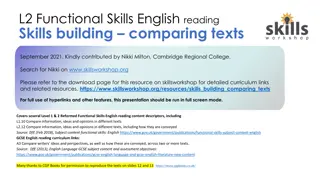 Enhancing Reading Skills: Comparing Texts for English Learners