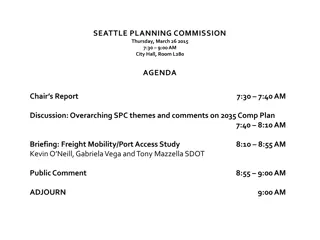 Seattle City Planning Commission Meeting Highlights