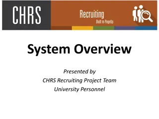 CHRS Recruiting System Overview and Implementation