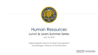 HR Lunch & Learn Summer Series - July 16, 2019