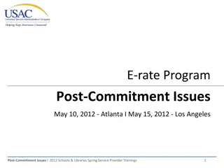 E-Rate Program Post-Commitment Issues in 2012 Schools & Libraries