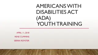 Americans with Disabilities Act (ADA) Youth Training Overview