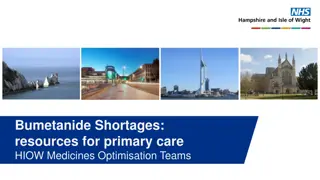 Bumetanide Shortages: Resources and Guidance for Primary Care Teams