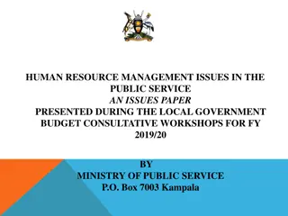 Human Resource Management Issues in the Public Service: An Analysis