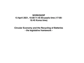 The Legislative Framework for Battery Recycling in Circular Economy