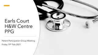 Earls Court H&W Centre PPG Patient Participation Group Meeting