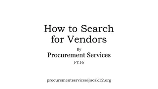 How to Search for Vendors in APECS System