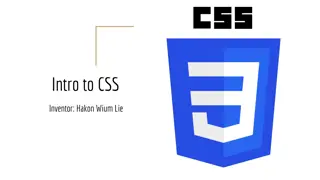 CSS: Basics and Beyond