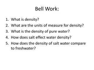 Water Salinity and Density