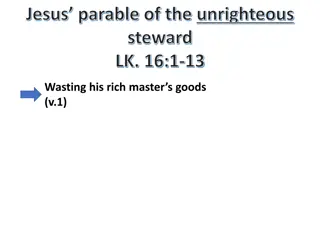 Jesus' Parable of the Unrighteous Steward in Luke 16:1-13