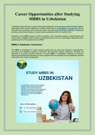 Career Opportunities After Study MBBS in Uzbekistan