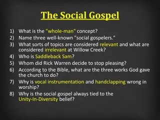 The Social Gospel Movement in American Protestantism