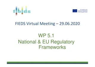 National and EU Regulatory Frameworks for Training and Innovation Opportunities