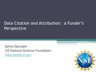 Funders Perspective on Data Citation and Attribution