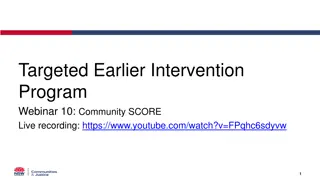 Community SCORE - Outcomes Reporting Webinar