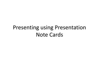 Mastering Presentation Delivery with Note Cards