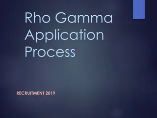 Rho Gamma Application Process & Recruitment Information