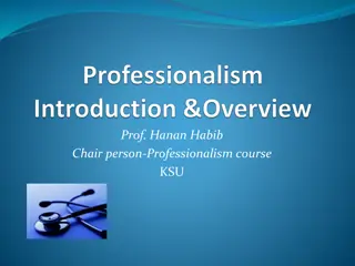 Professionalism Course Overview at KSU: Prof. Hanan Habib, Chairperson