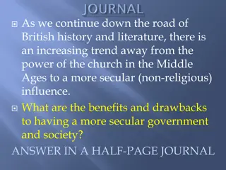 The Shift from Church to Secular Influence in British History