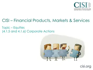 Corporate Actions in Financial Markets