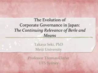 Evolution of Corporate Governance in Japan: A Contemporary Perspective