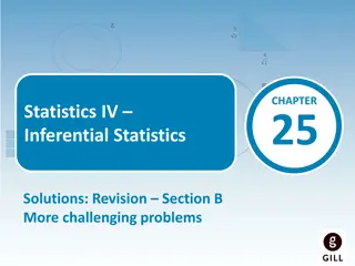 Inferential Statistics Solutions for Challenging Problems in Section B