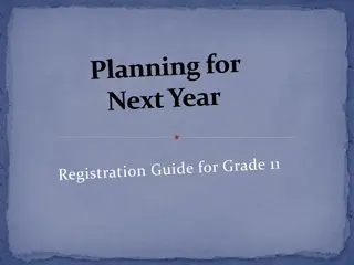 Academic Planning Guide for Next Year