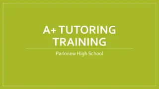 A+ Tutoring Training at Parkview High School