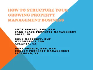 Structuring Your Growing Property Management Business and Common Models