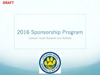 Littleton Youth Baseball & Softball 2016 Sponsorship Program