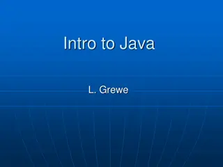 Overview of Java Programming Language