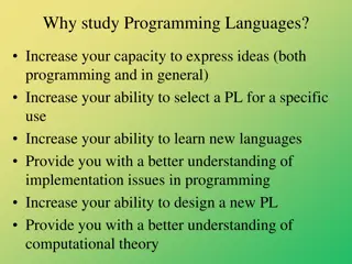 The Importance of Programming Language Study