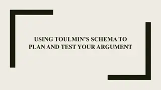 Using Toulmin's Schema to Plan Effective Arguments