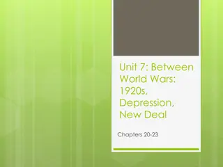 Between World Wars: 1920s, Depression, New Deal Recap