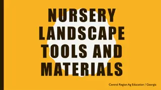 Essential Nursery Landscape Tools and Materials in Central Region Ag Education, Georgia