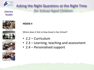 Asking the Right Questions at the Right Time for School-Aged Children Literacy Toolkit