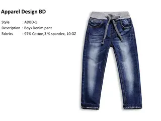 Variety of Denim and Twill Pants and Shirts from Apparel Design BD