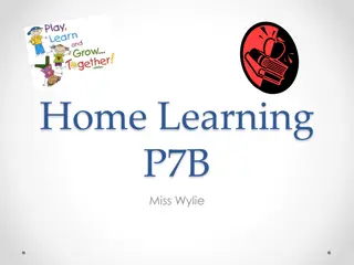 Home Learning Activities for Primary 7B with Miss Wylie